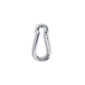 A small metal hook for a swing set in a park